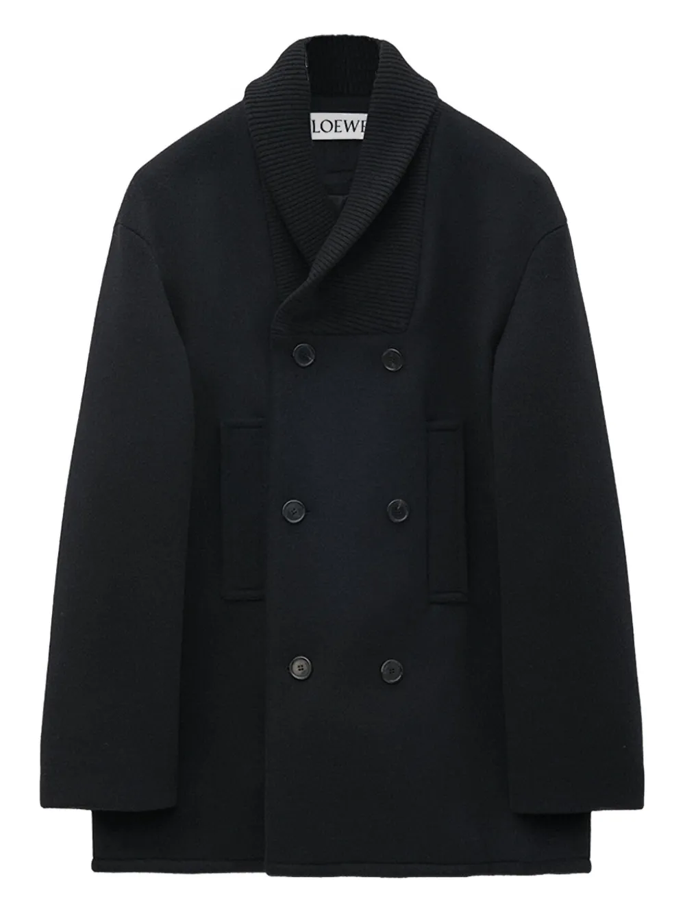 LOEWE double-breasted coat - Nero