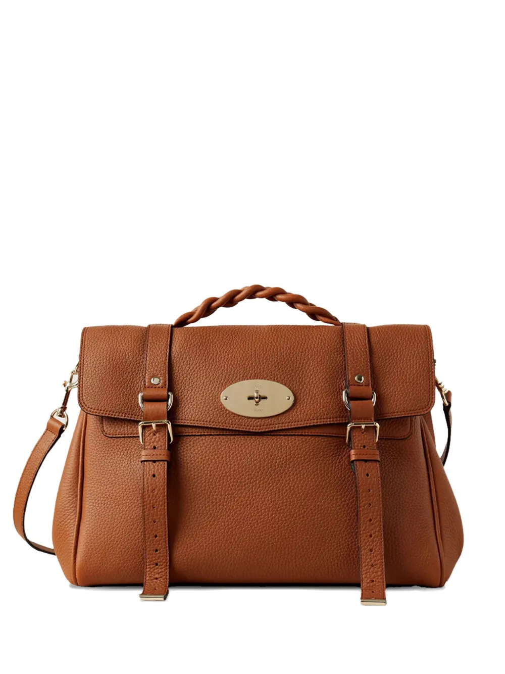 Mulberry large Alexa braided-handle satchel bag - Marrone