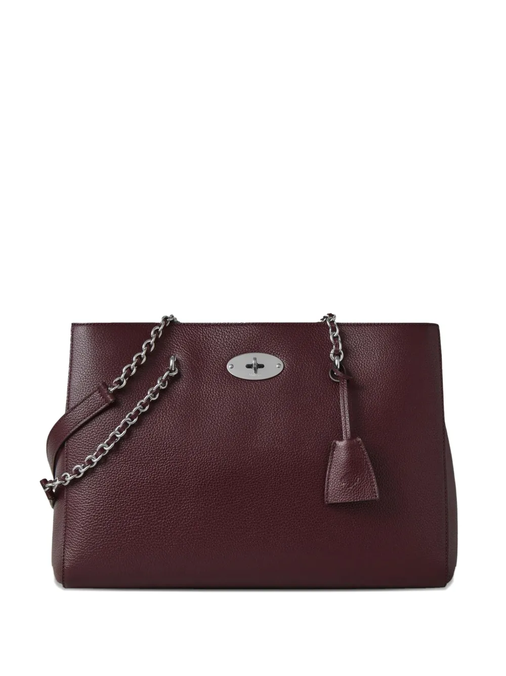 Mulberry Lily chain leather tote bag - Rosso