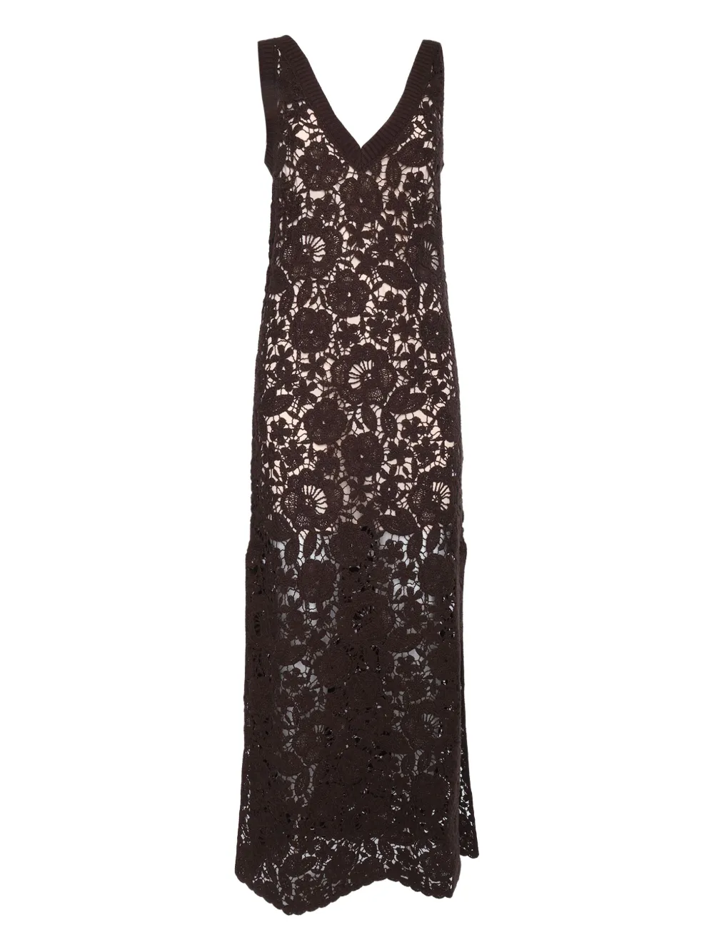 P.A.R.O.S.H. floral lace day dress - Nero