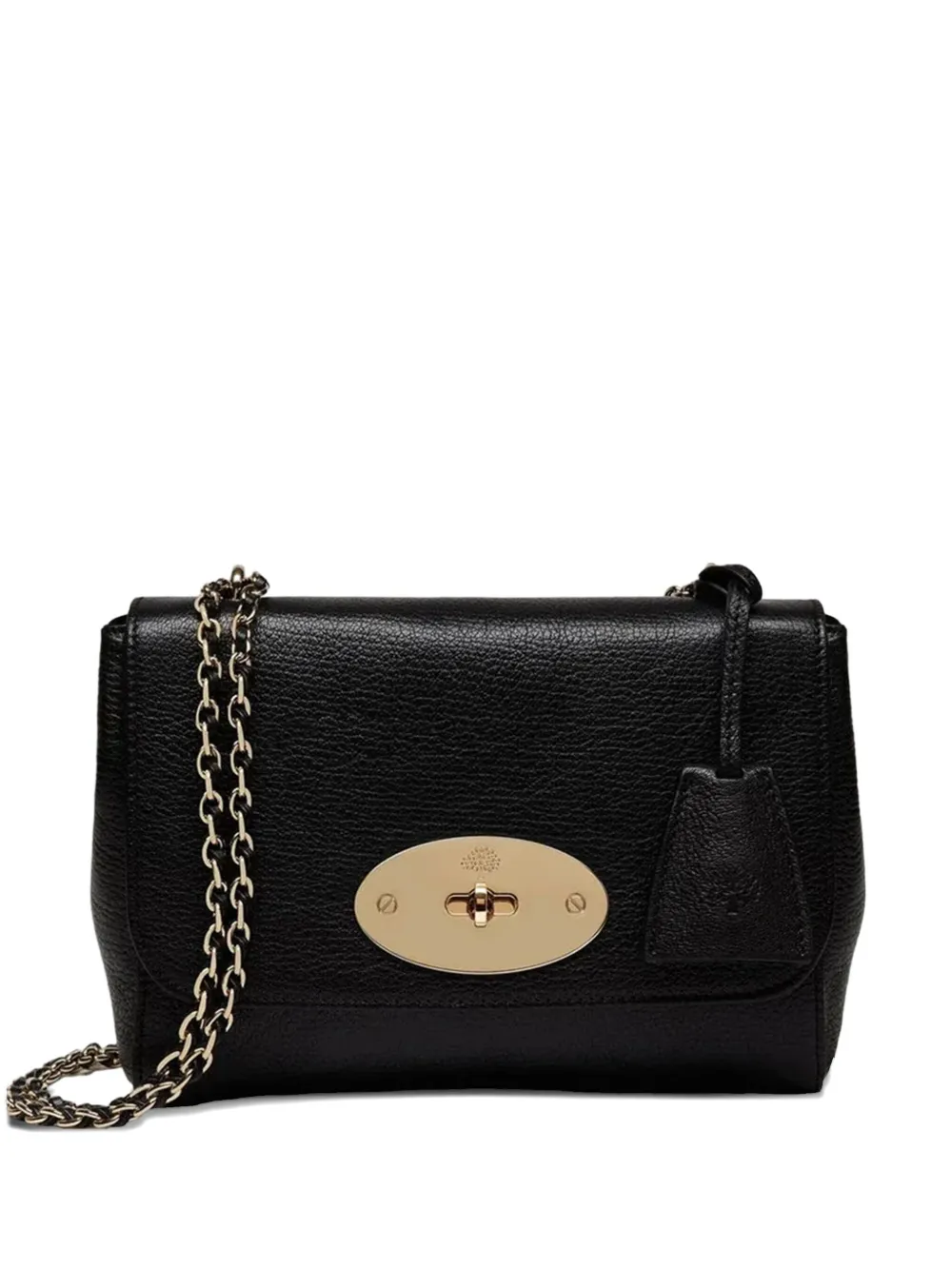 Mulberry Lily glossy goat chain shoulder bag - Nero