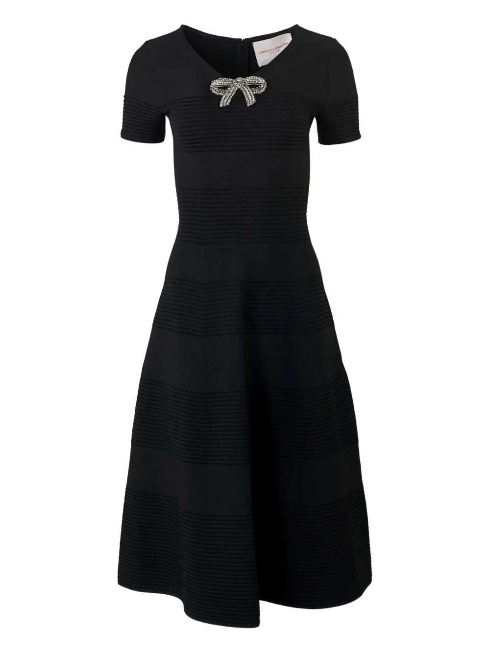 Carolina Herrera crystal-bow midi dress - Nero