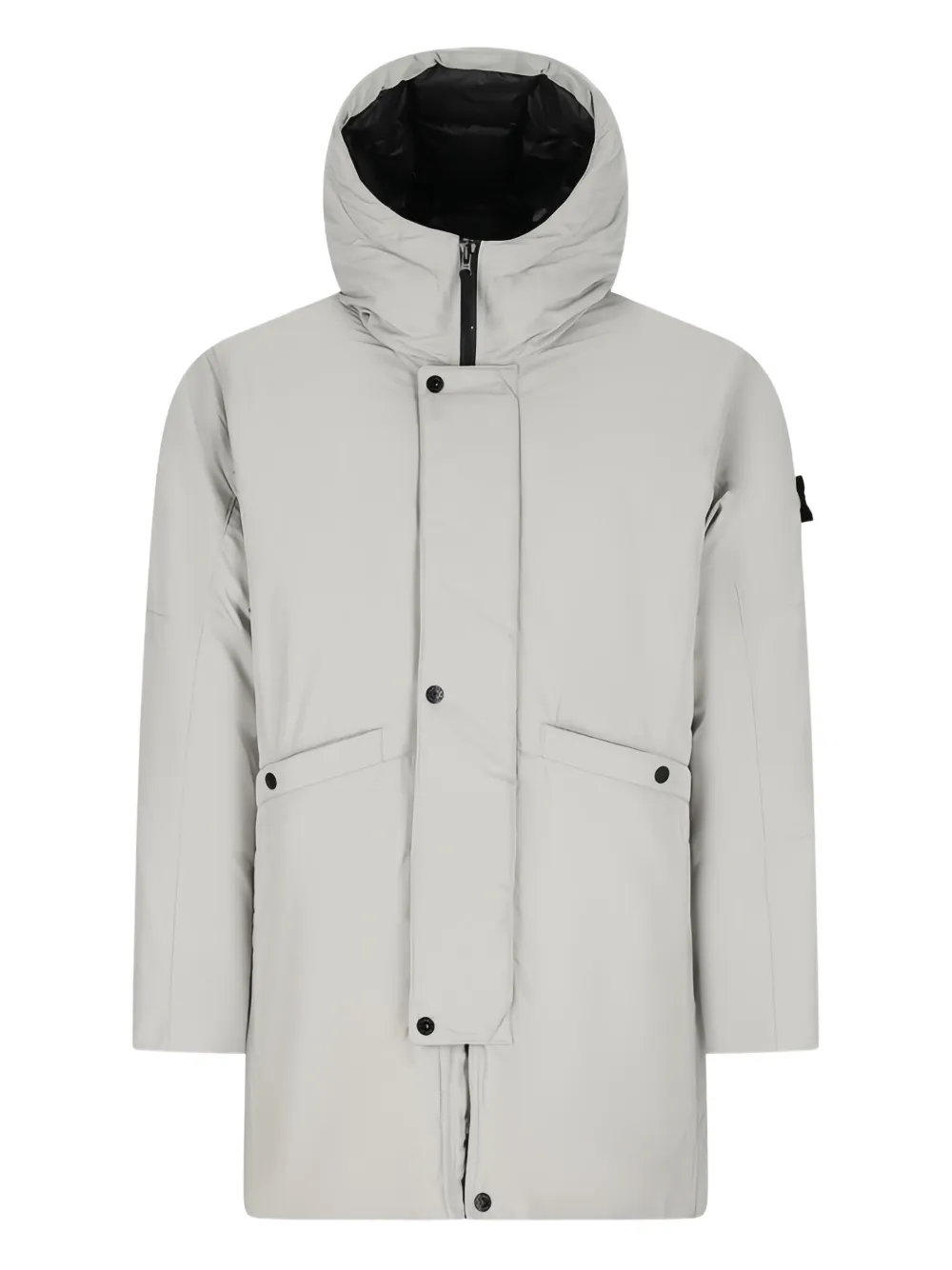 Stone Island hooded parka coat - Grigio