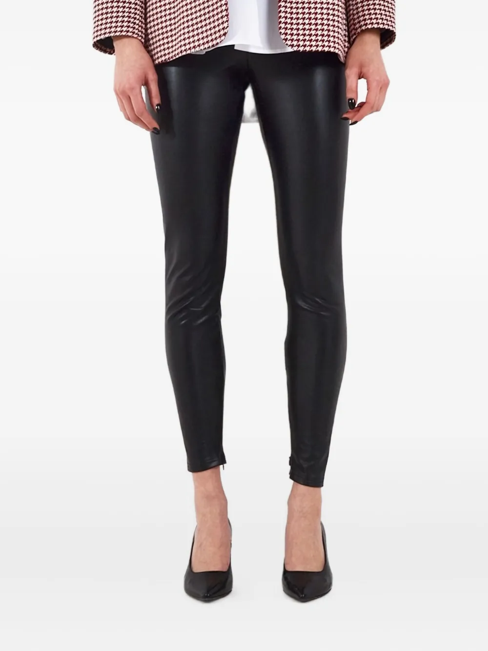 Michael Michael Kors leather-effect leggings - Nero