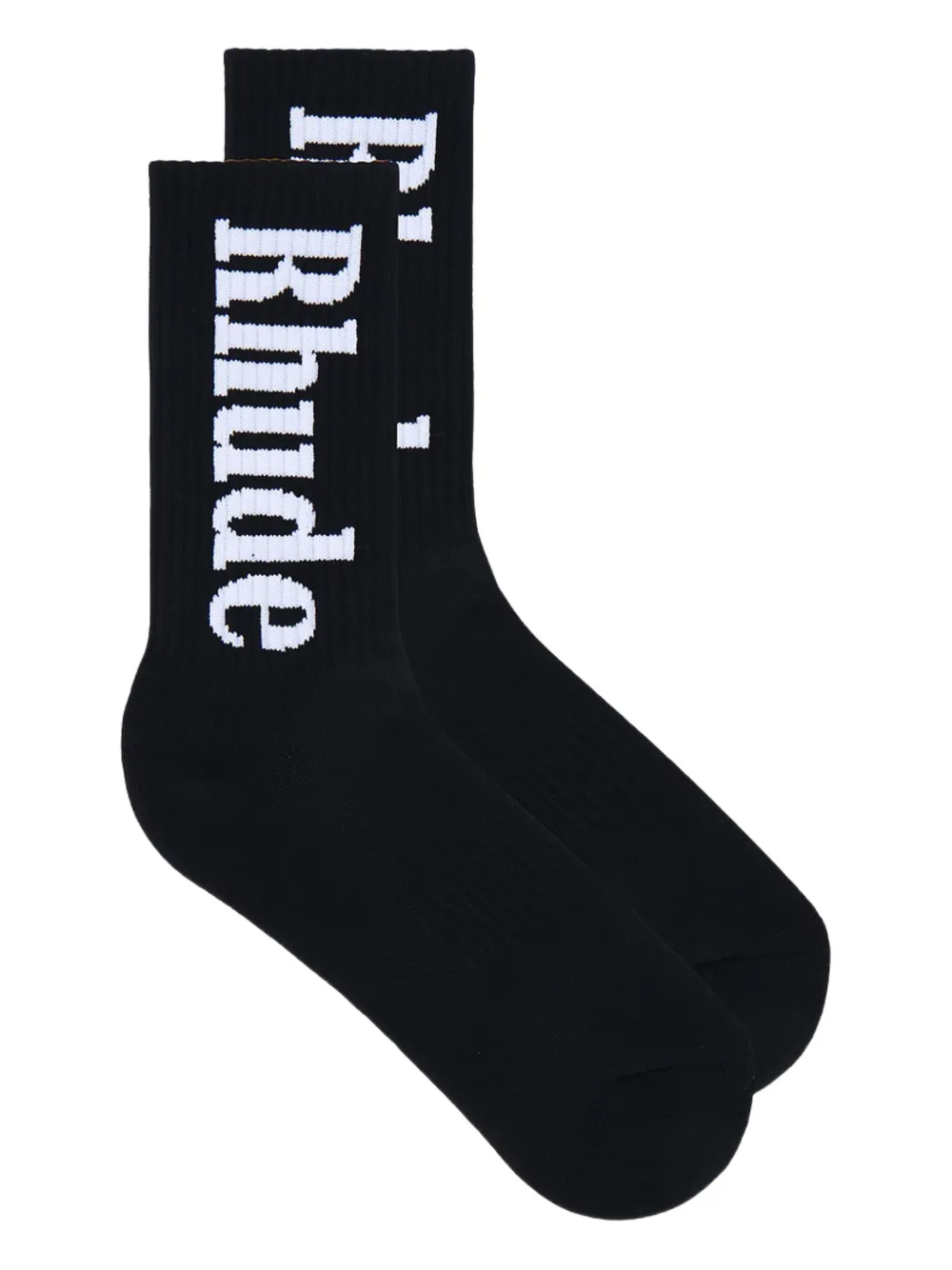 RHUDE vertical logo socks - Nero