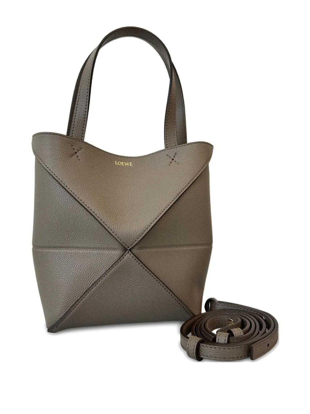 LOEWE mini Puzzle Fold cross body bag - Toni neutri
