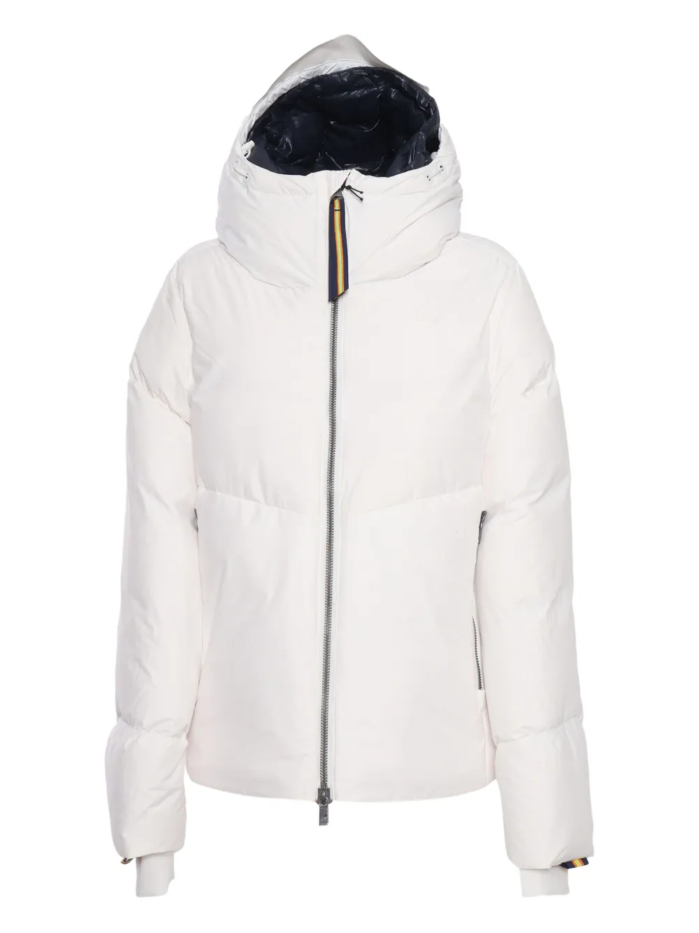 K-Way hooded quilted coat - Bianco
