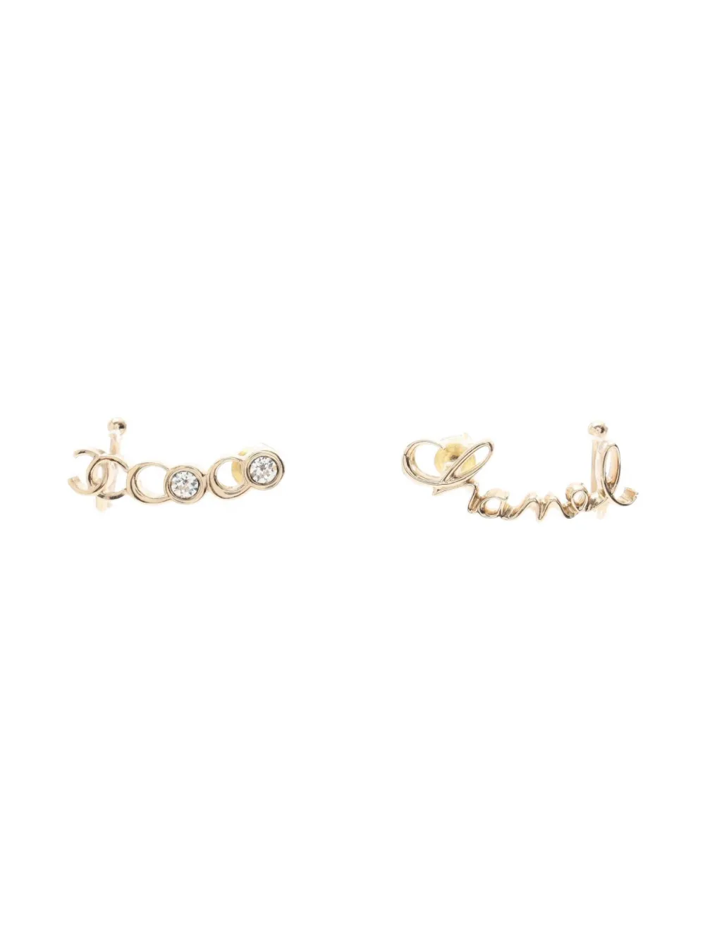 CHANEL Pre-Owned 1986 logo-embellished earrings - Oro