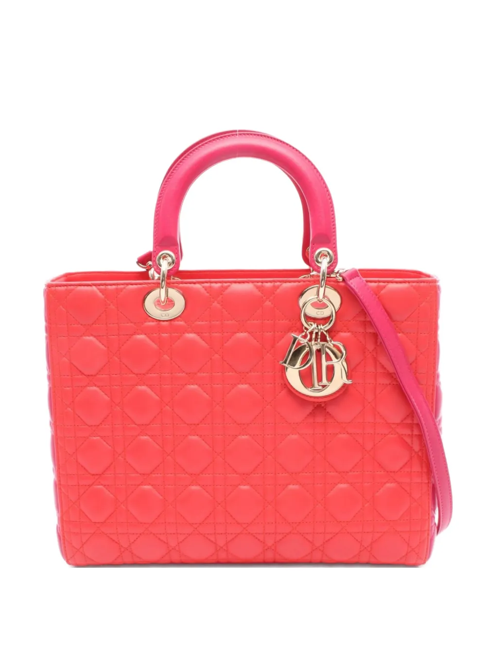 Christian Dior Pre-Owned 2010s Lady leather handbag - Rosso
