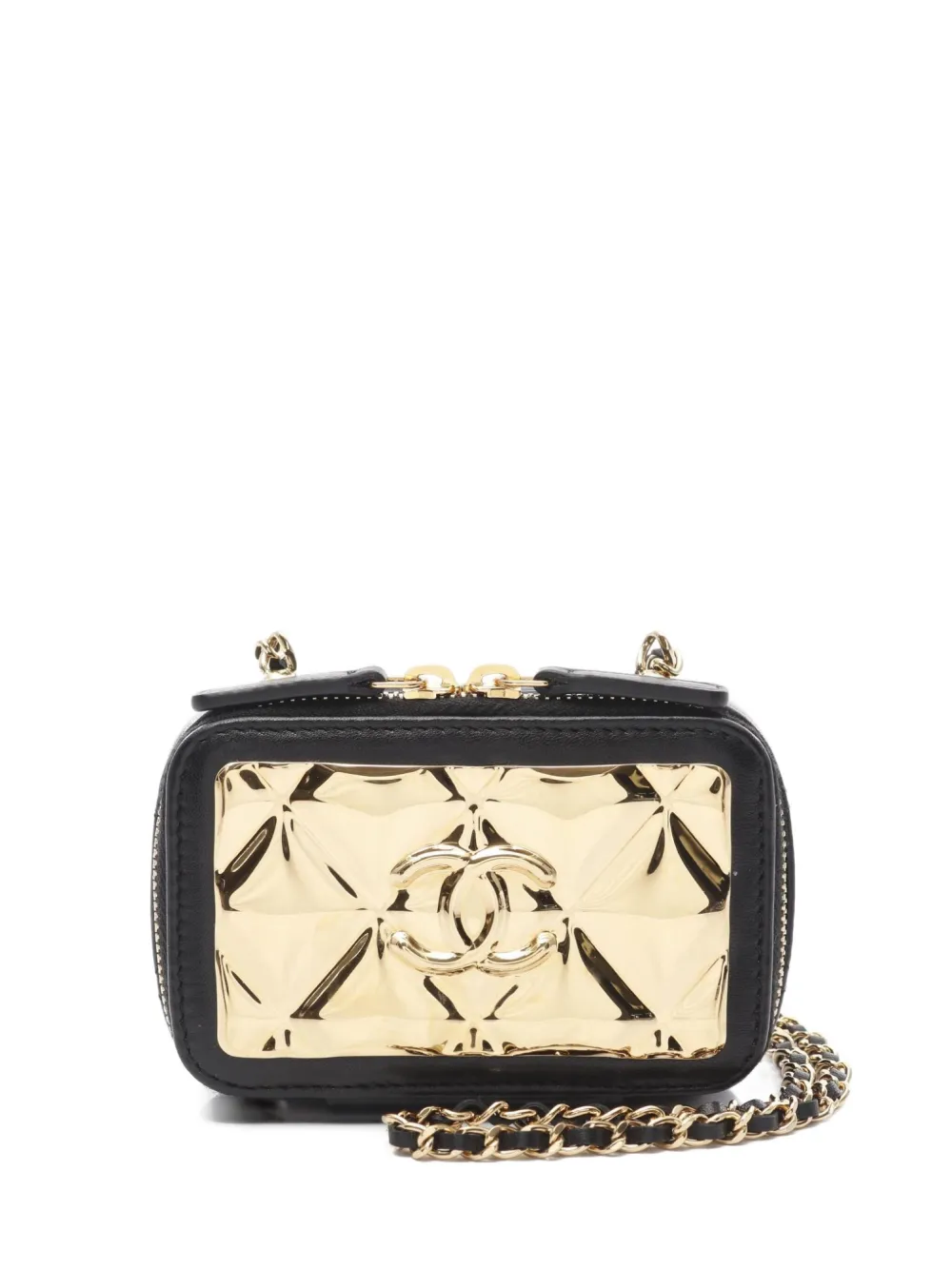 CHANEL Pre-Owned 2021 Vanity Card Case chain shoulder bag - Nero