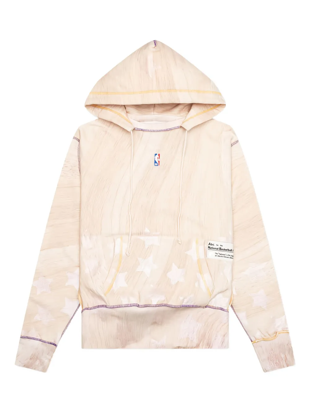 Advisory Board Crystals x LA Lakers wood-grain star-print hoodie - Toni neutri
