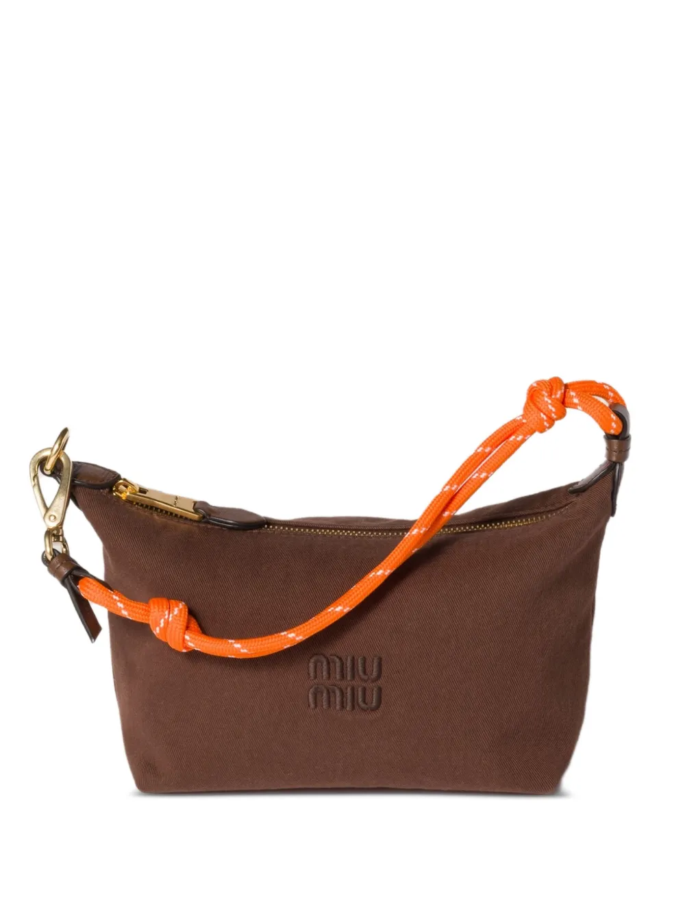 Miu Miu Borsa mini con zip - Marrone