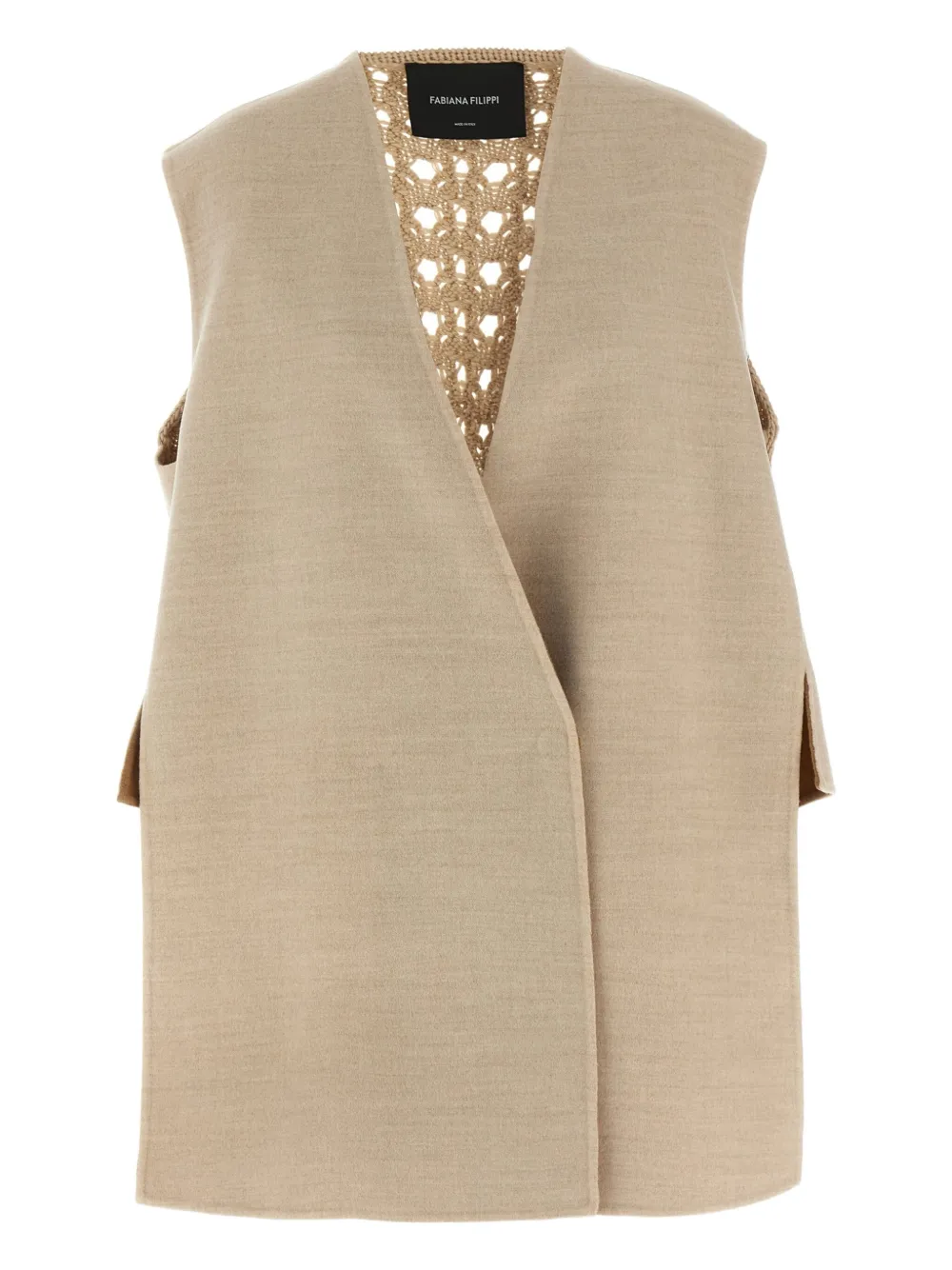 Fabiana Filippi knitted-panel wool vest - Toni neutri