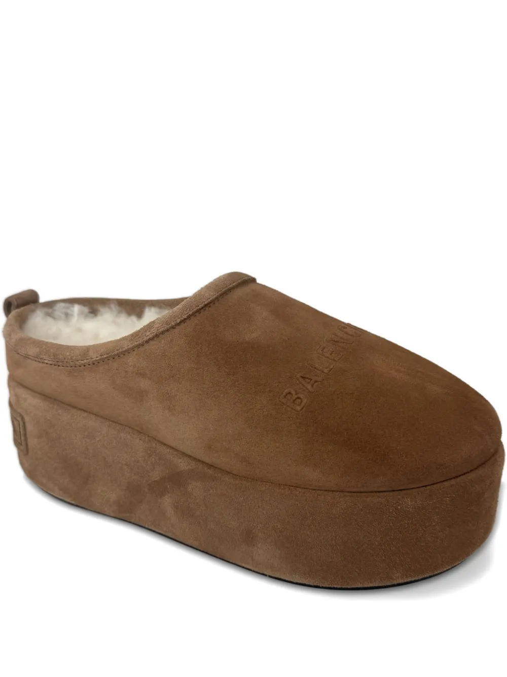 Balenciaga platform flat mules - Marrone