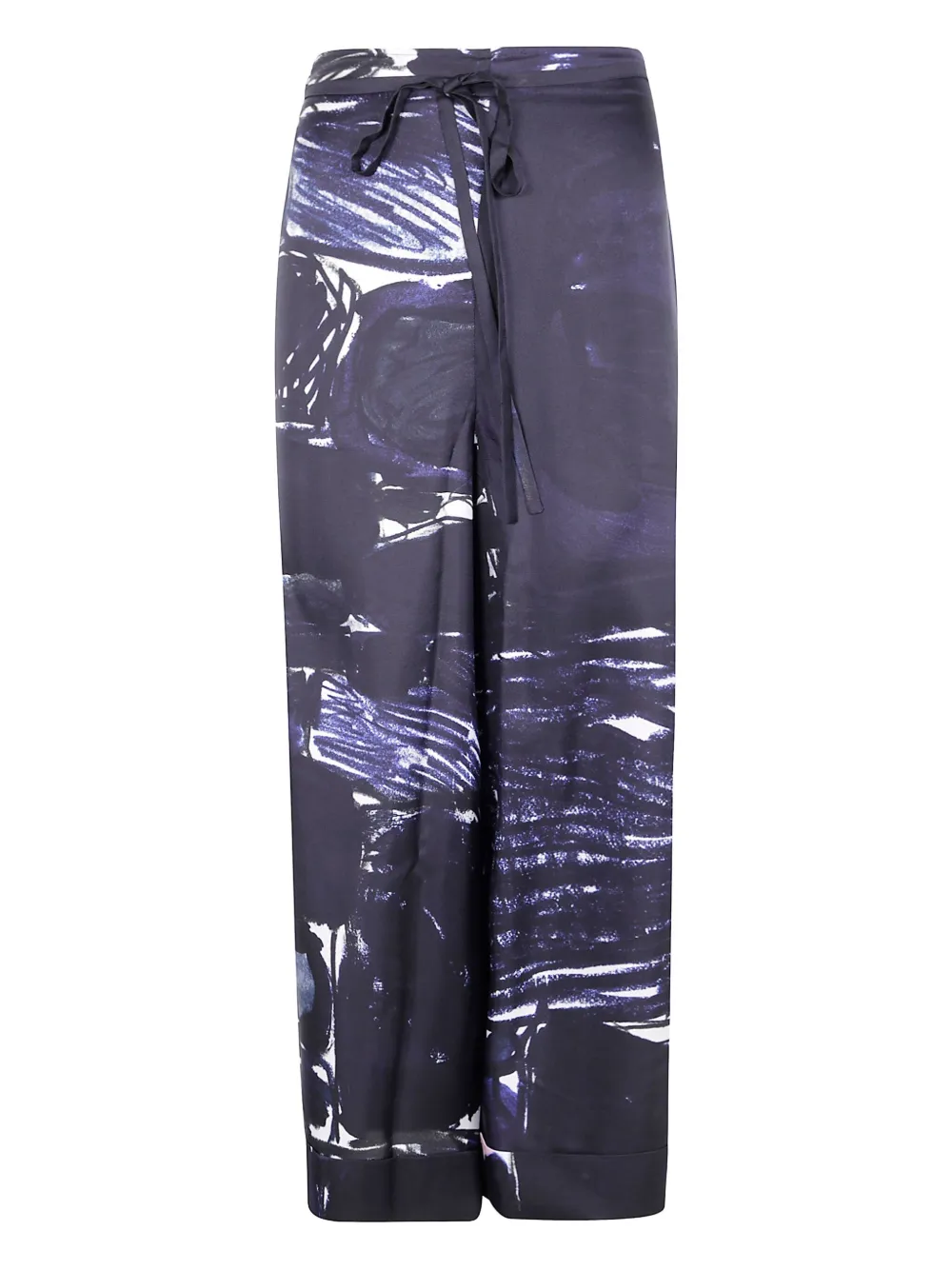 Daniela Gregis abstract-print drawstring trousers - Blu