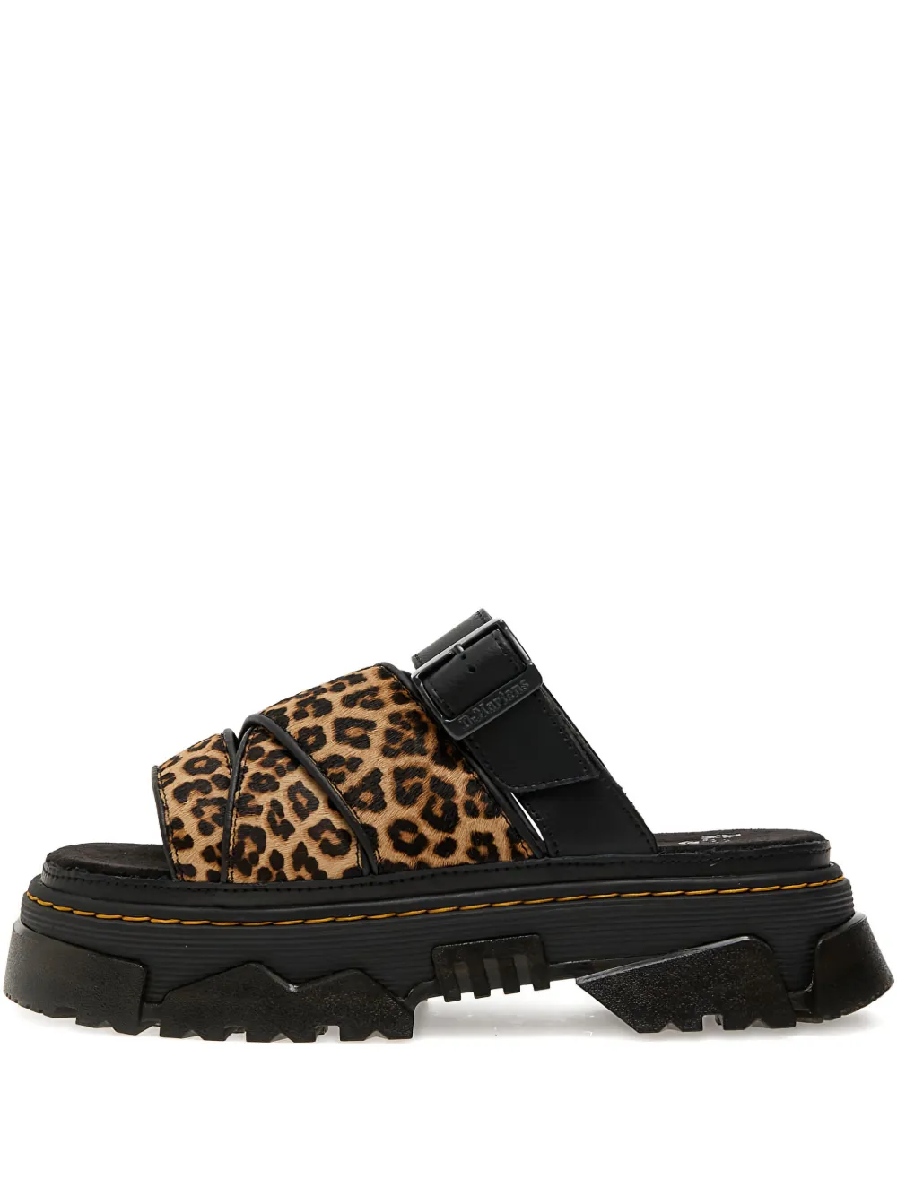 Dr. Martens Mattison leopard-print platform sandals - Nero