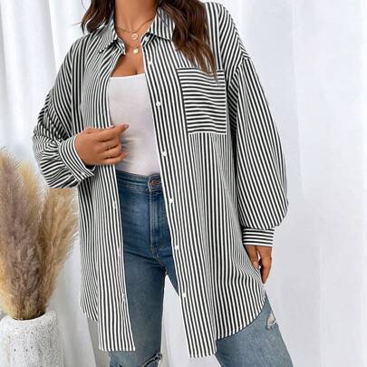 Camicia nero e bianco taglie comode