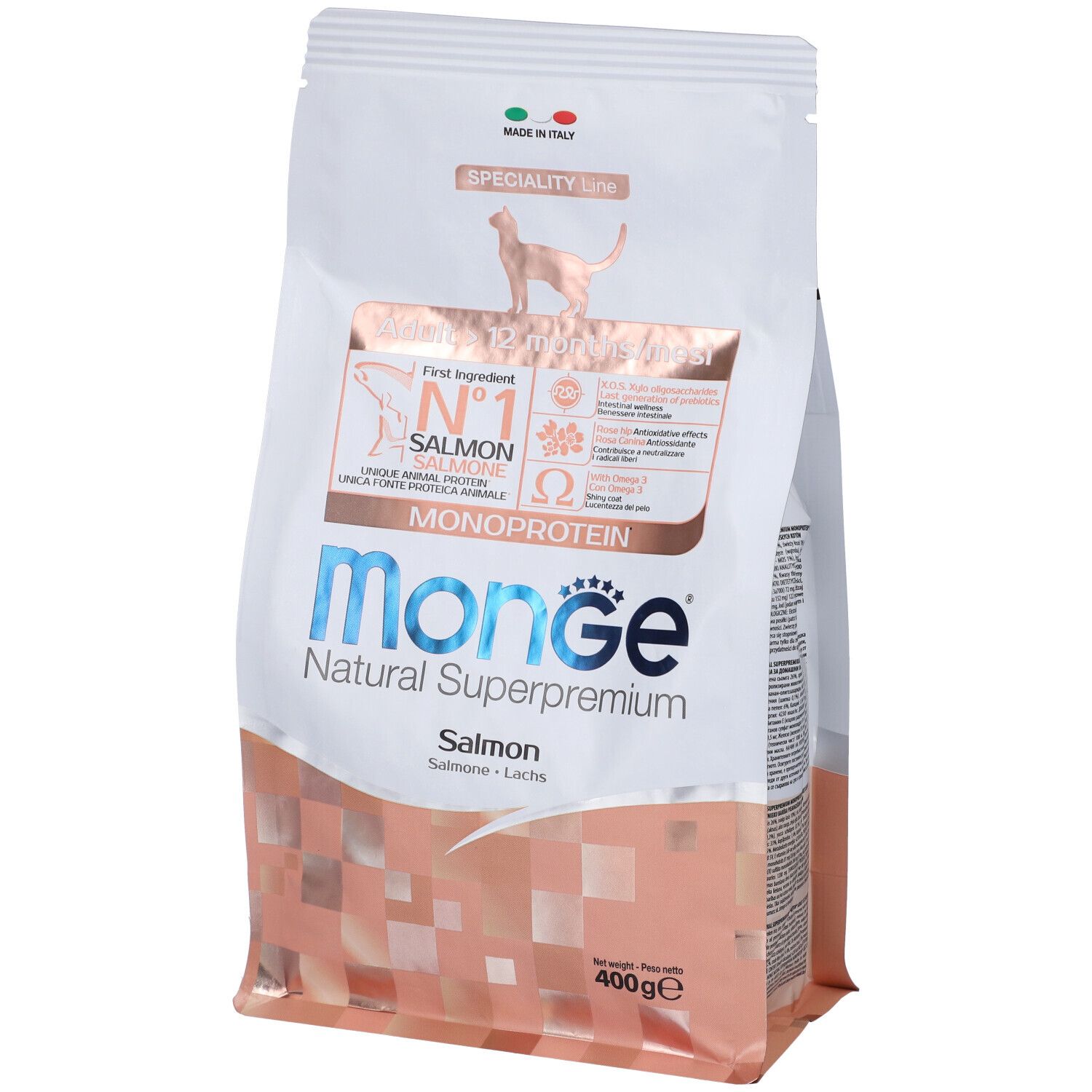 Monge Natural Superpremium Salmone Gatti Adulti 400 g Mangime