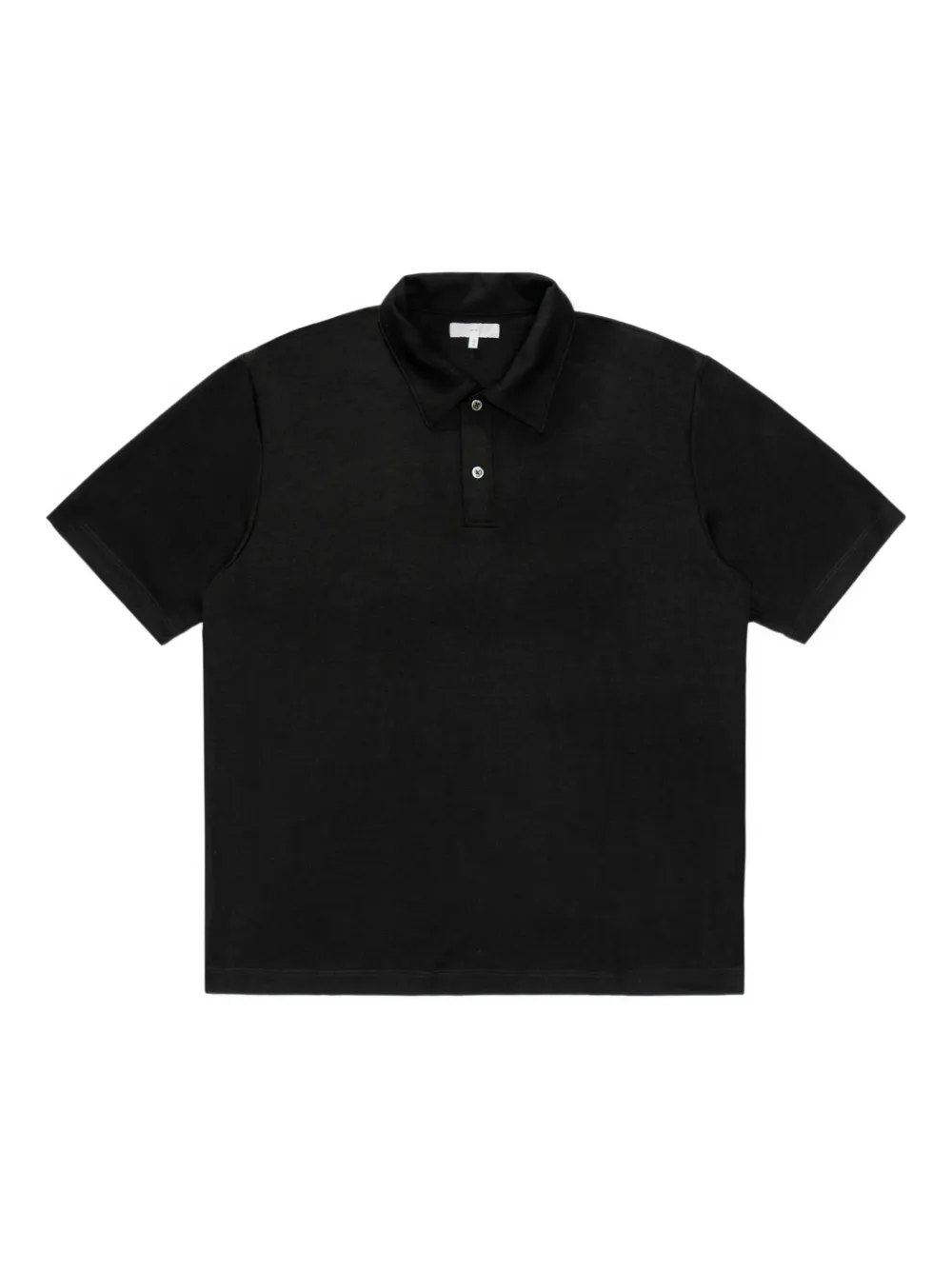Lady White Co. Summer short-sleeve wool polo shirt - Nero