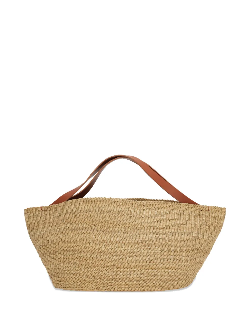 Inès Bressand leather-handle woven shoulder bag - Toni neutri