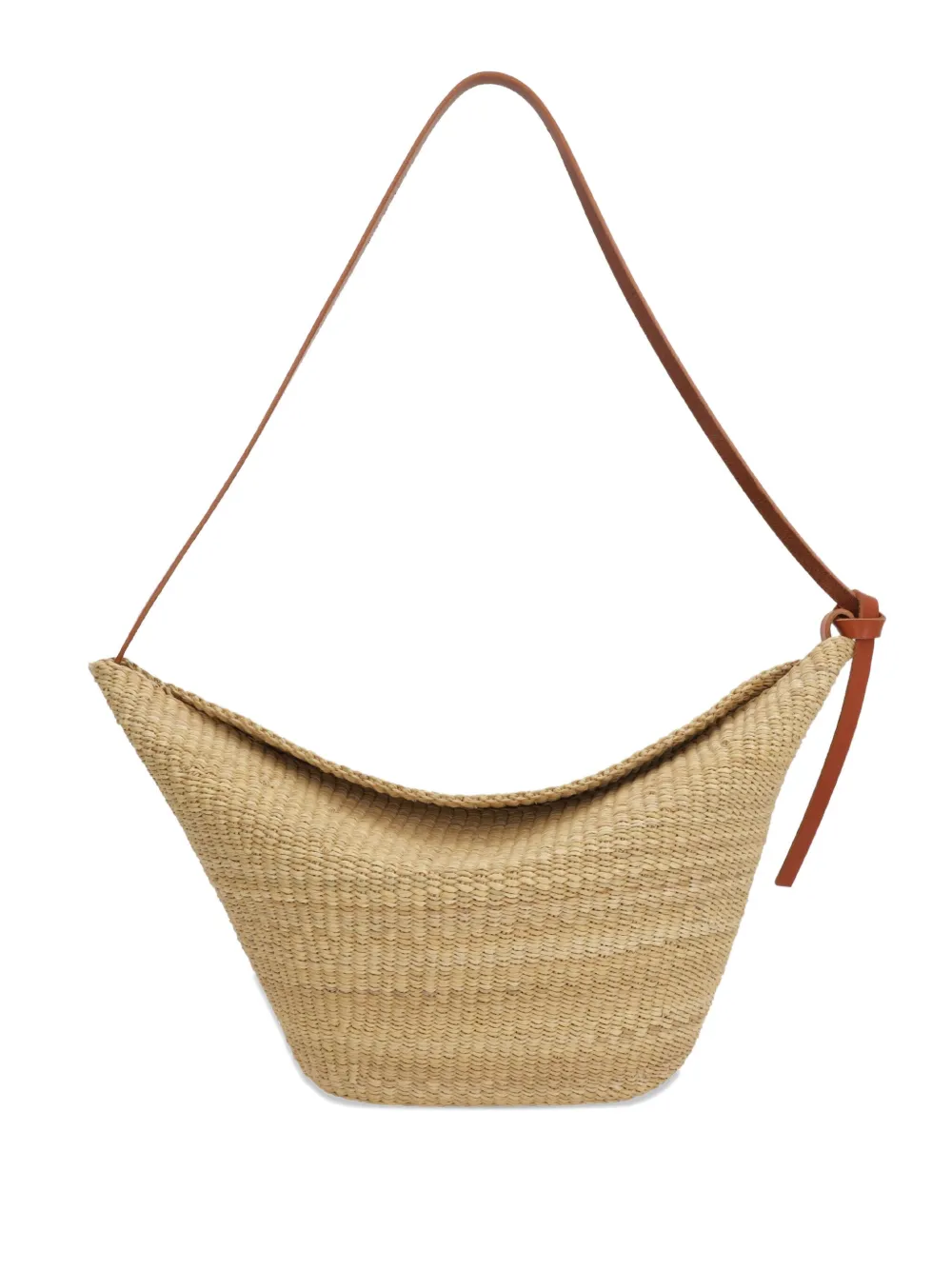Inès Bressand curved grass-leather shoulder bag - Toni neutri