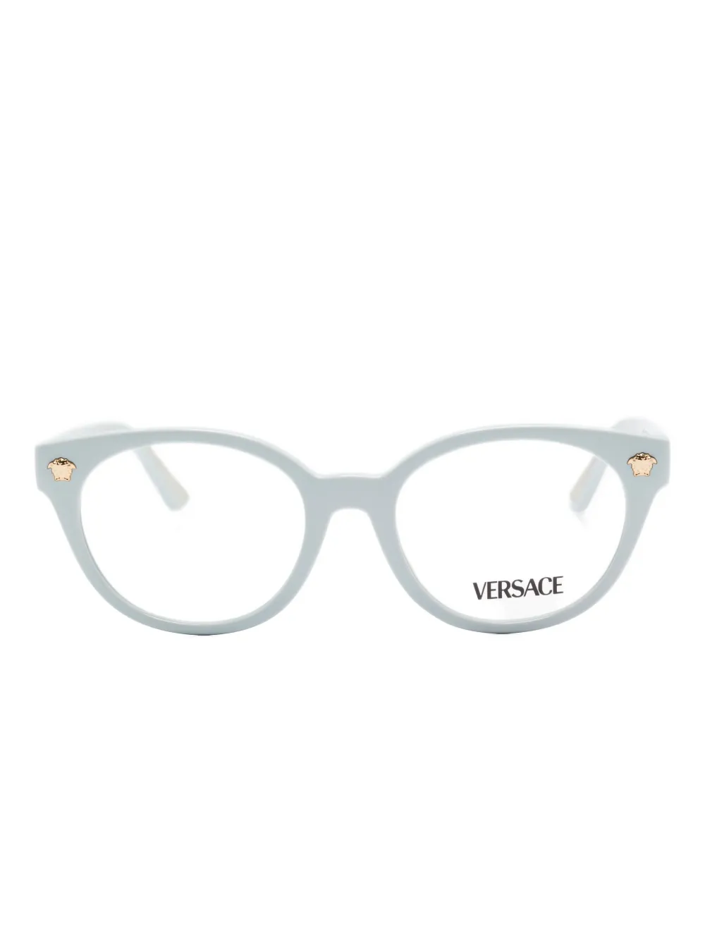 Versace Eyewear Medusa-embellished oval-frame glasses - Blu