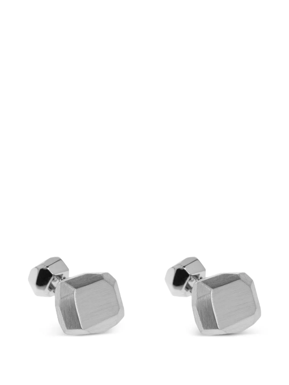 Lanvin faceted-design cufflinks - 3 PALLADIUM PLATED