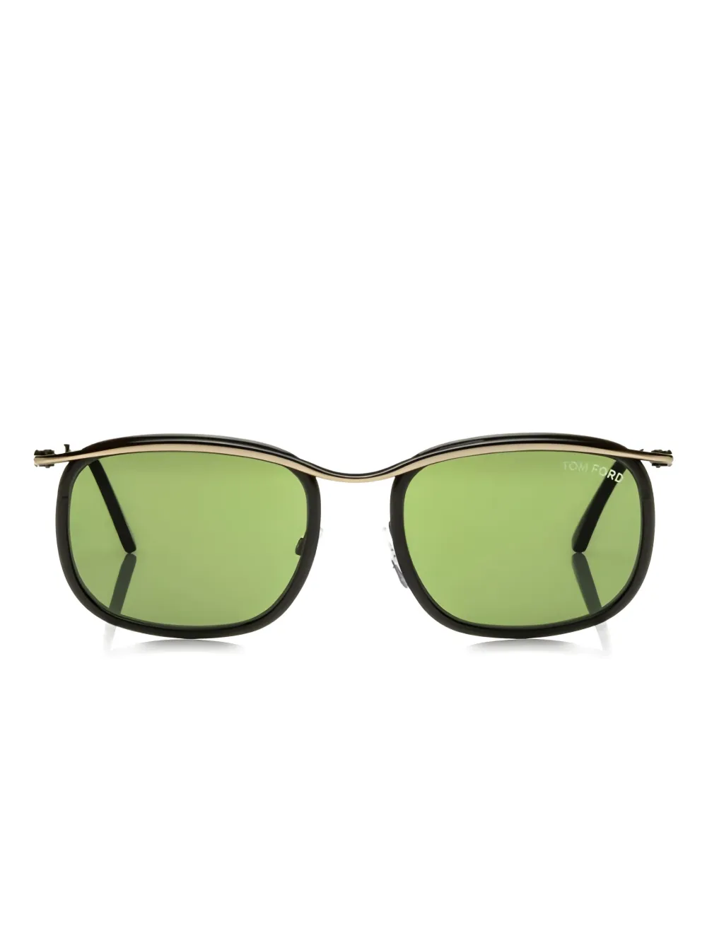 TOM FORD Eyewear browline gold-rim sunglasses - Nero
