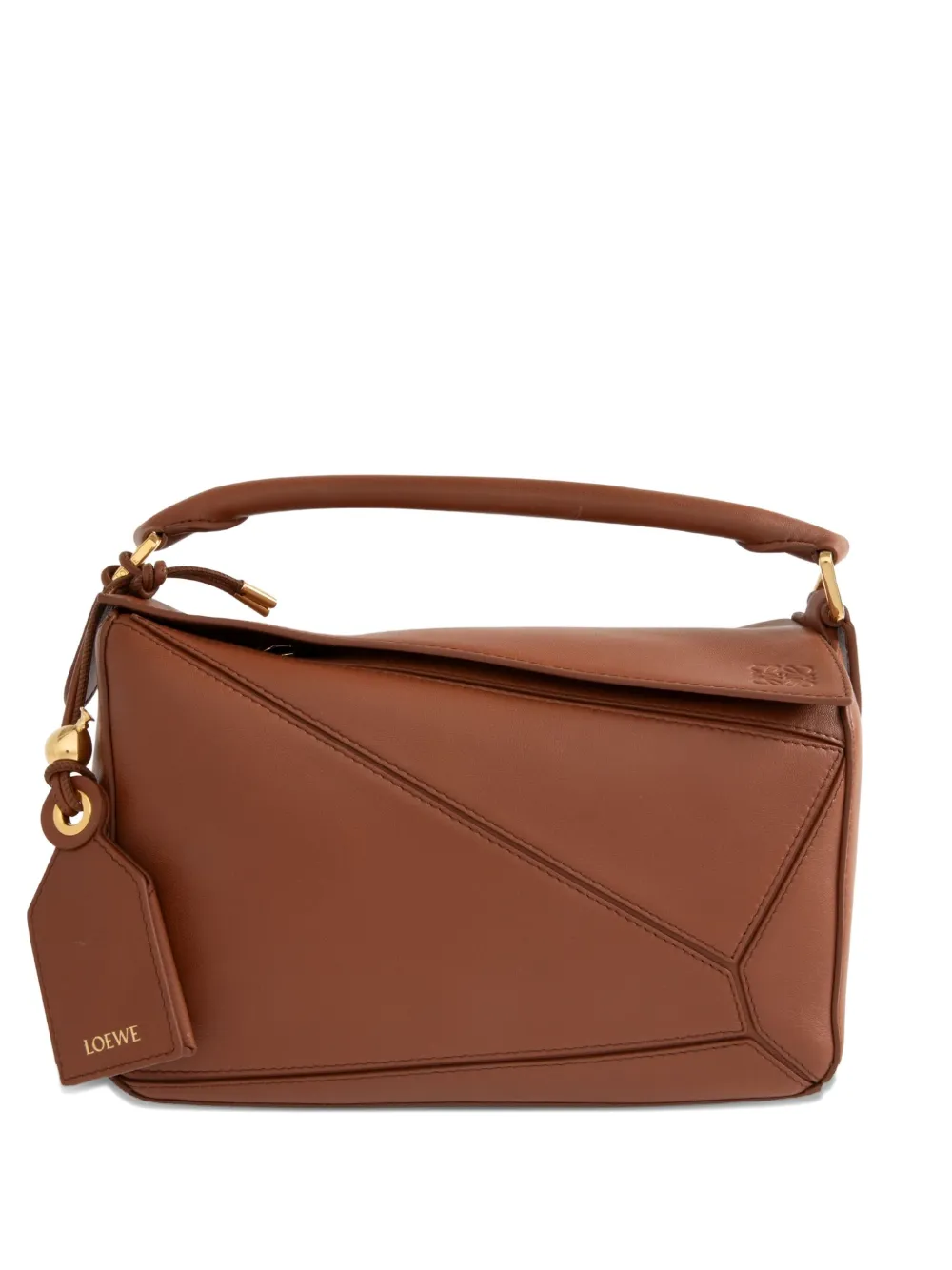 LOEWE small Featherlight Puzzle elevated bag - Marrone