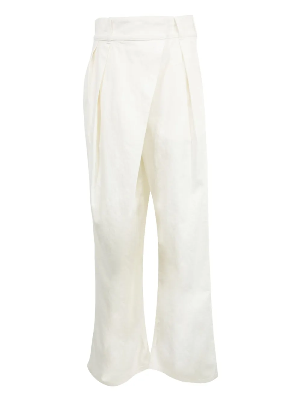 LOEWE wrap pleated jeans - Bianco