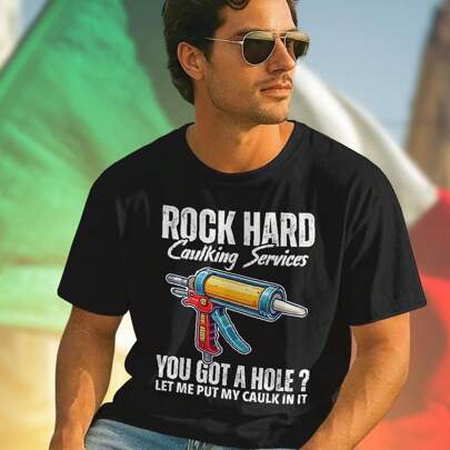 Rock Hard Caulking Gun Maglietta Uomo Moda Casual Estiva Traspirante  Comfort Idea Regalo Offerta Speciale Super Prezzo