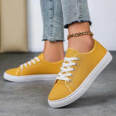Scarpe sportive da donna taglie forti, scarpe da studente nere taglie forti, slip-on in tela, scarpe sportive da studente abbinabili, scarpi sportivi
