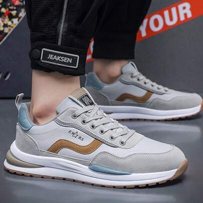 Agan Schuhe für Herren 2025 neue atmungsaktive Laufschuhe Tre-nd der Freizeitschuhe dicke Sohle Herrenschuhe für ältere Männer Einfach, aber hochwerti