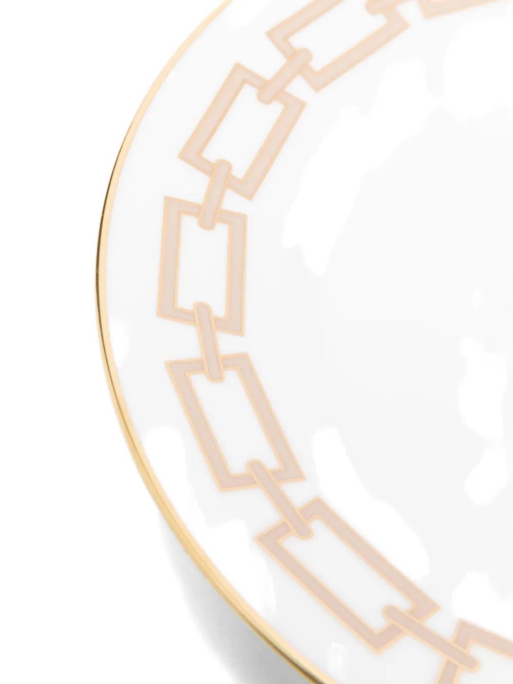 GINORI 1735 Catene chain-link border plates (22cm) - Bianco