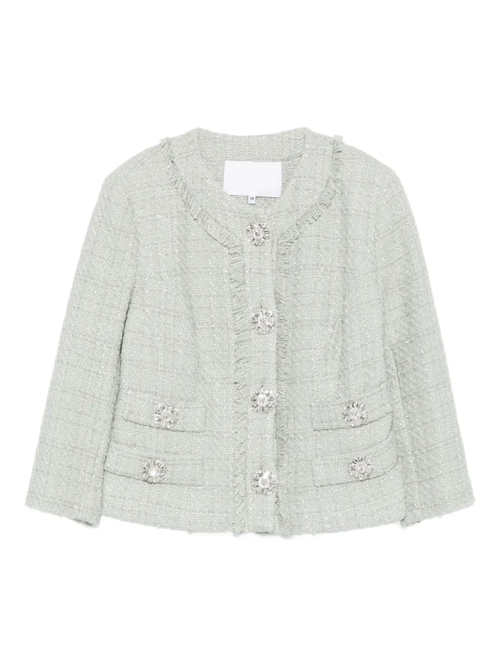 Costarellos embellished fringe jacket - Verde
