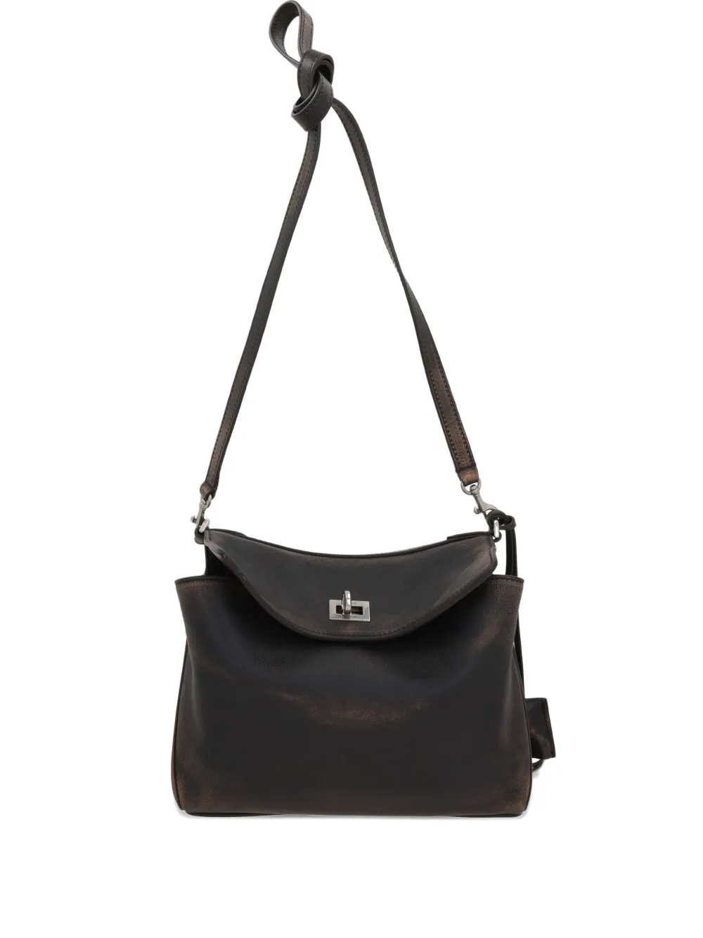 Balenciaga small Rodeo leather messenger bag - Marrone