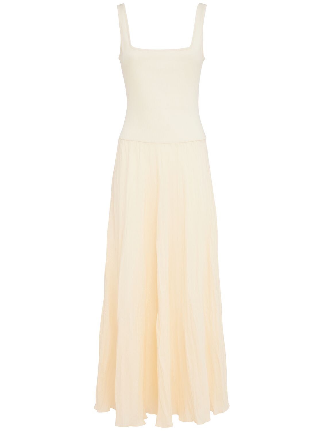 Ecru Mariner Square Neck Maxi Dress