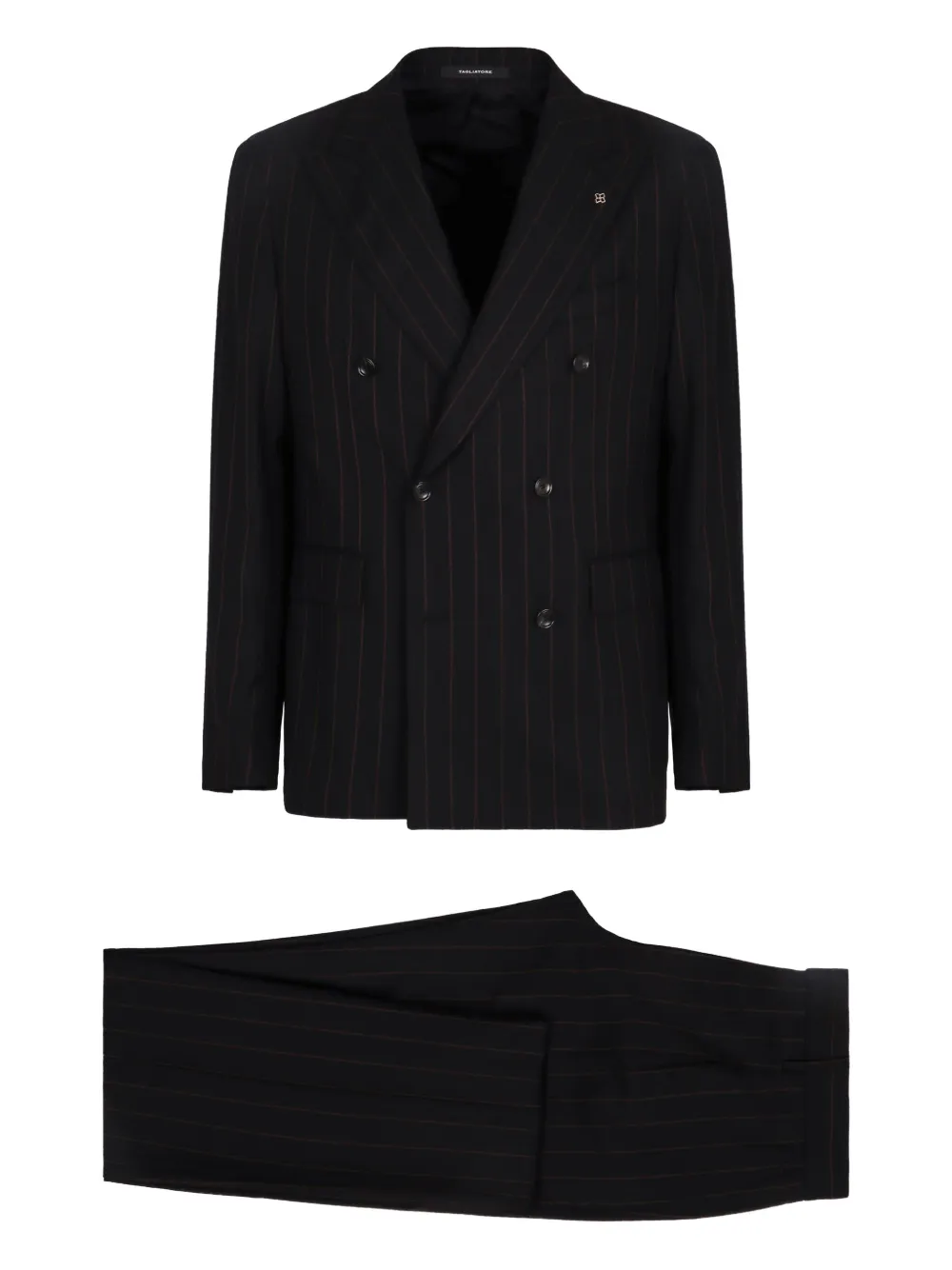 Tagliatore pinstripe double-breasted suit - Nero