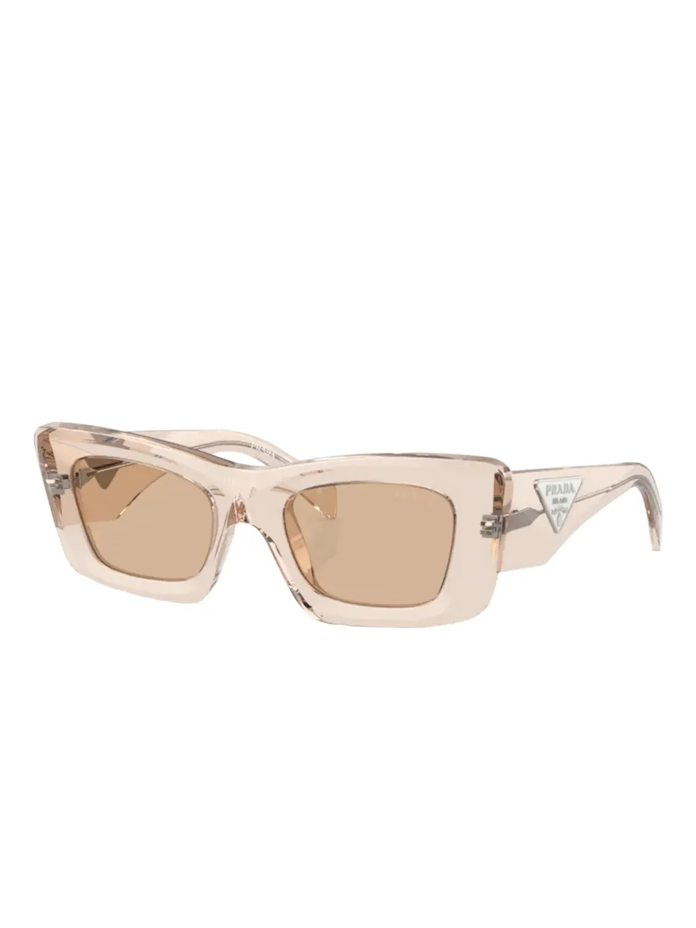 Prada Eyewear cat-eye logo-plaque sunglasses - Toni neutri