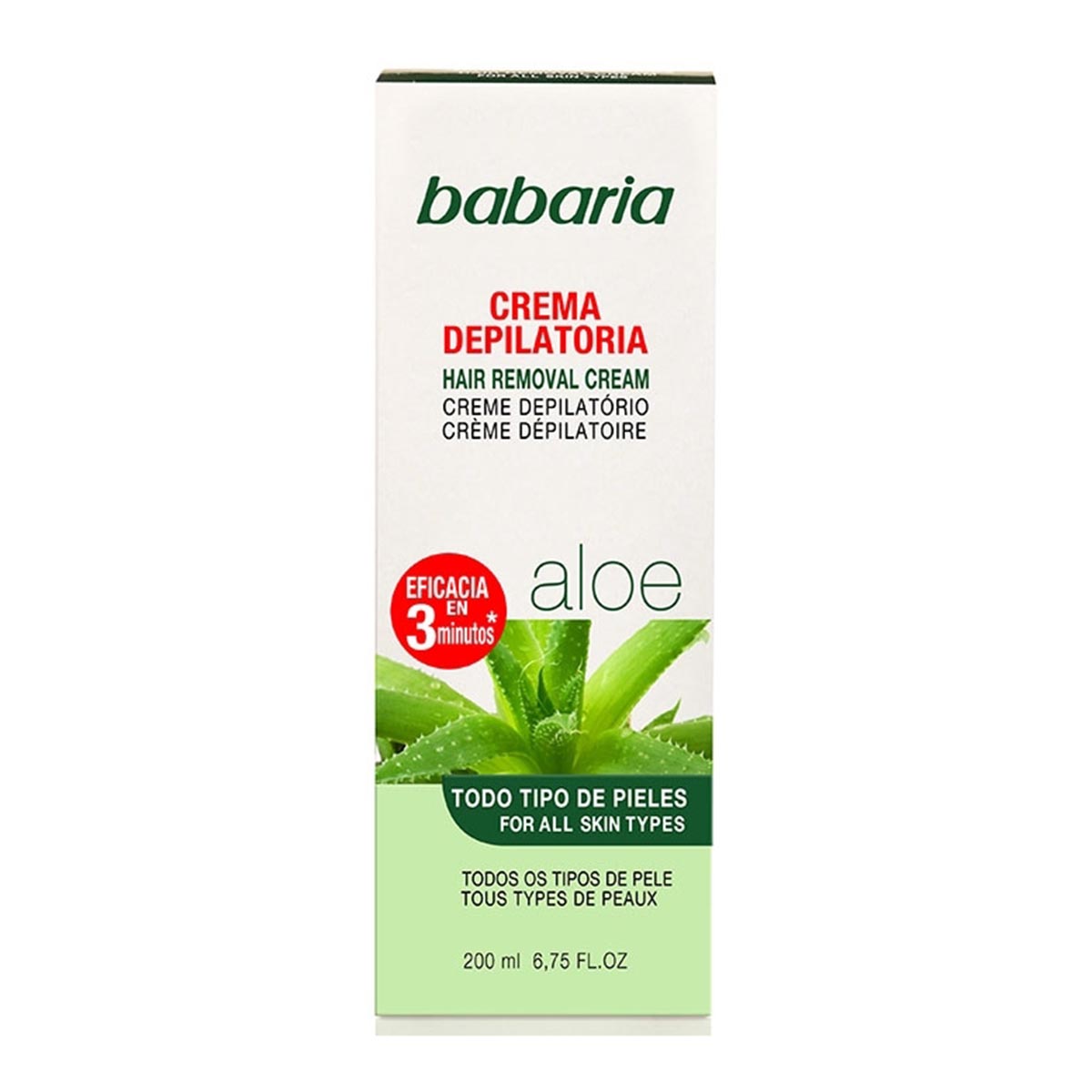 Babaria Aleo Hair Removal Cream Tutti I Tipi Di Pelle 200ml