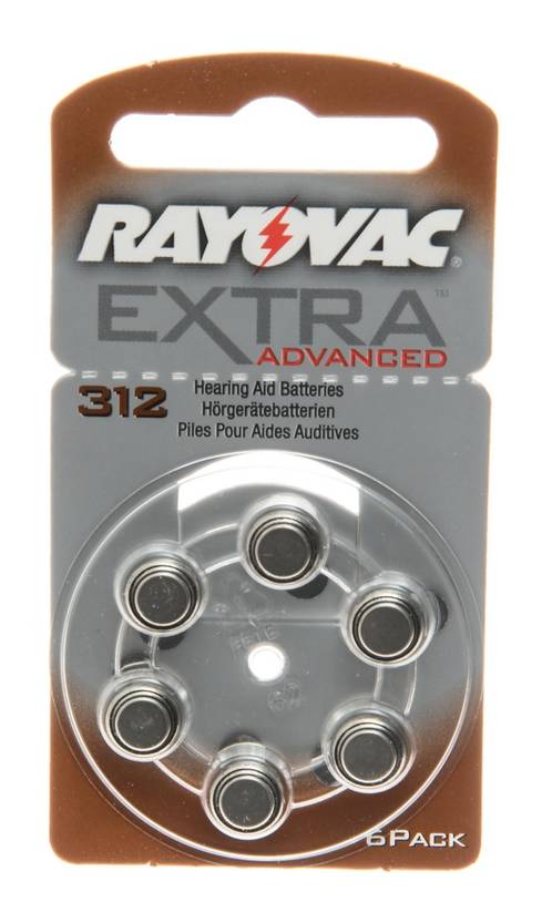 Rayovac Extra Advance Blister Di Batterie Allo Zinco Aria Modello 312 6 Pezzi
