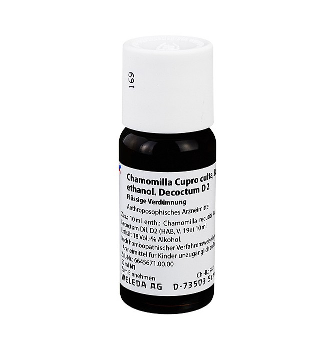 Chamomilla Cupro Culta Ethanol Decoctum D2 50ml
