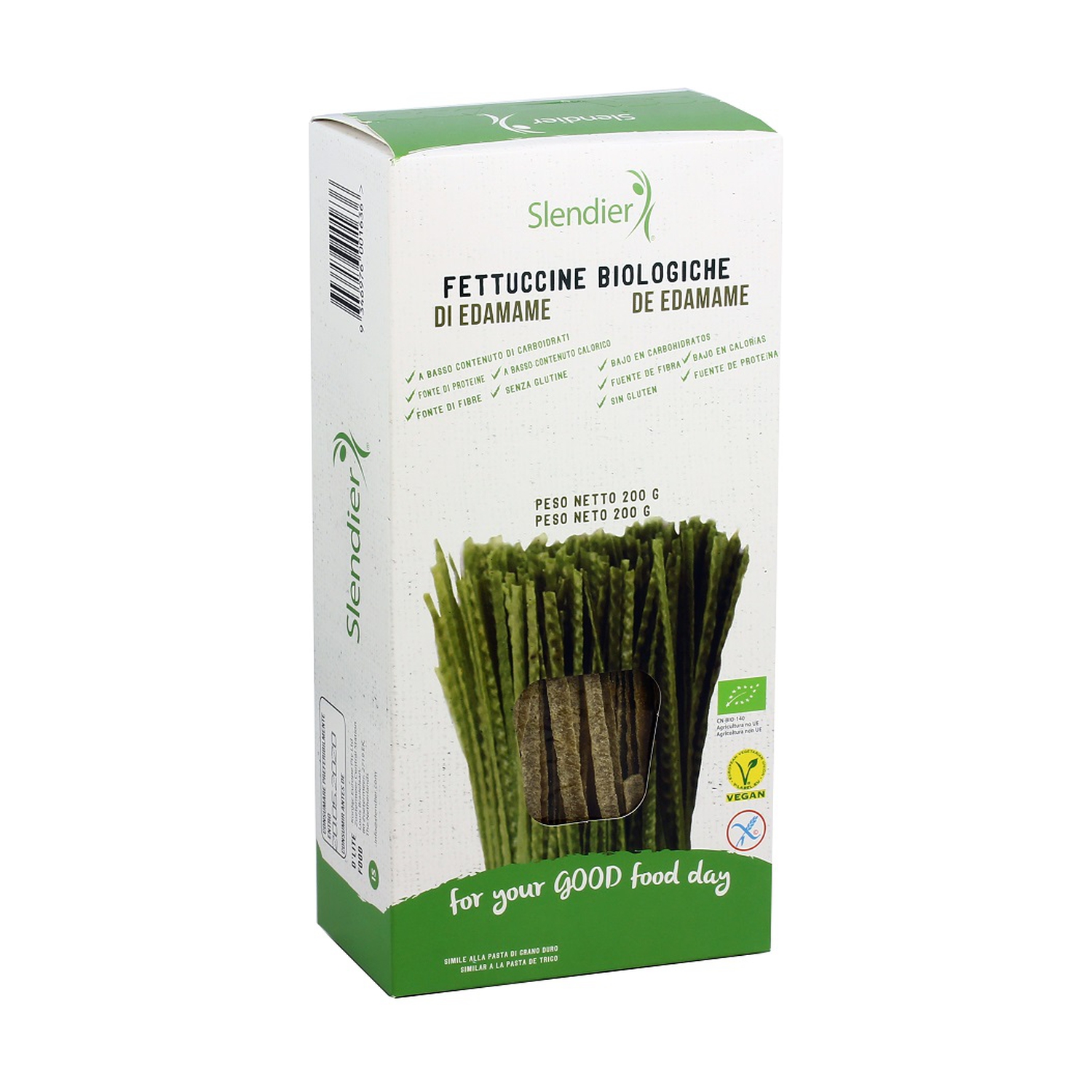 Fettuccine Biologiche Di Edamame Slender 200g
