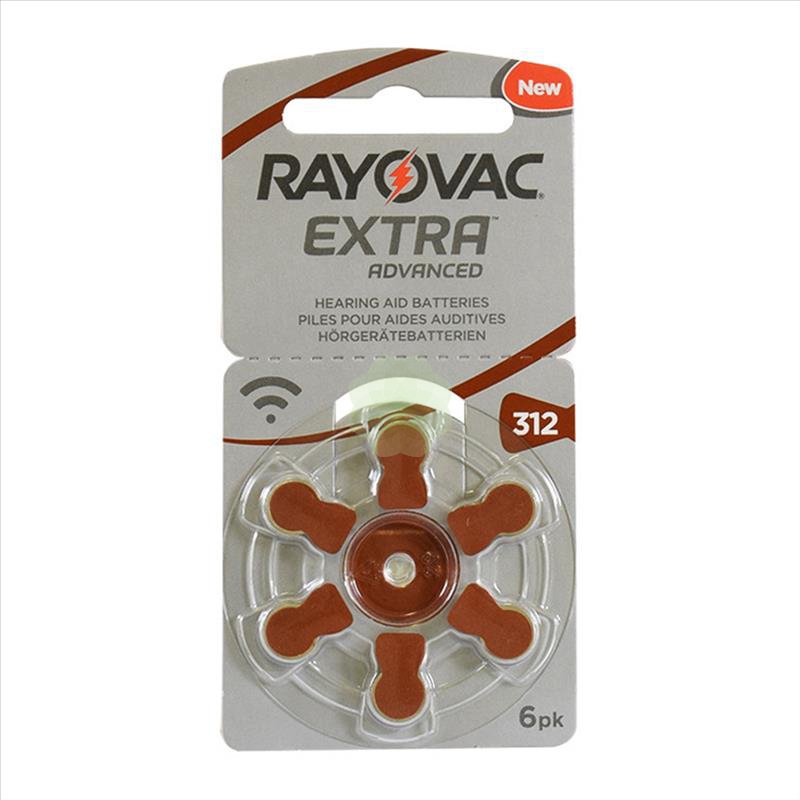 Rayovac Extra Advanced Batterie Allo Zinco Mod 312 Ario 6 Pezzi
