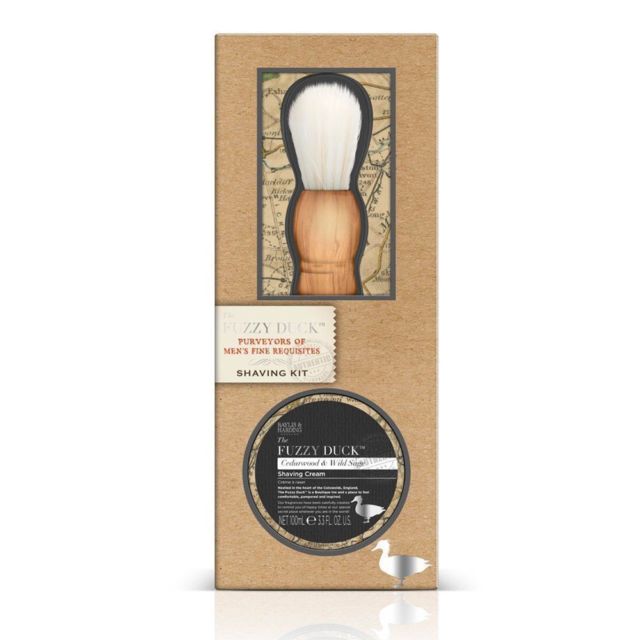 Baylis & Harding Shaving Set, Fuzzy Duck Man Crema Da Barba 100ml E Pennello