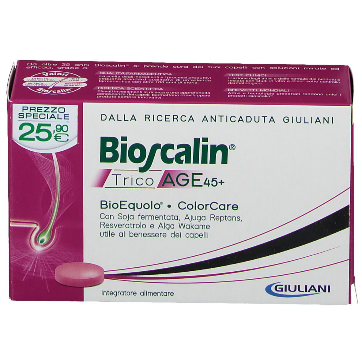 Bioscalin Tricoage 45+ Giuliani 30 Compresse Prezzo Speciale