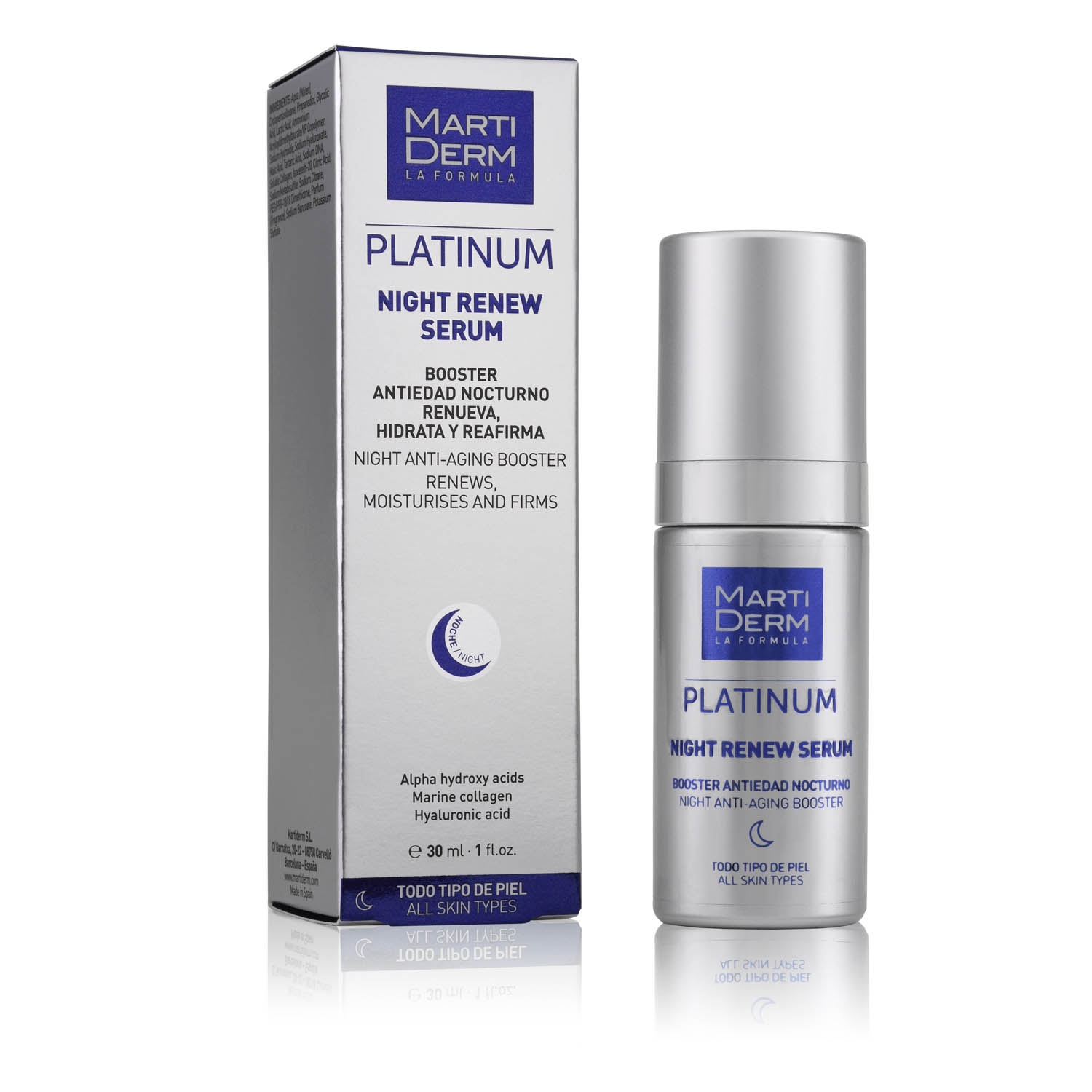 Platinum Night Renew Serum Martiderm 30ml