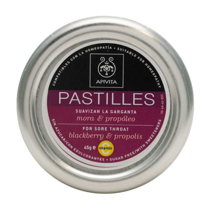 Apivita Pastilles For Store Throat Blackberry & Propolis 45g
