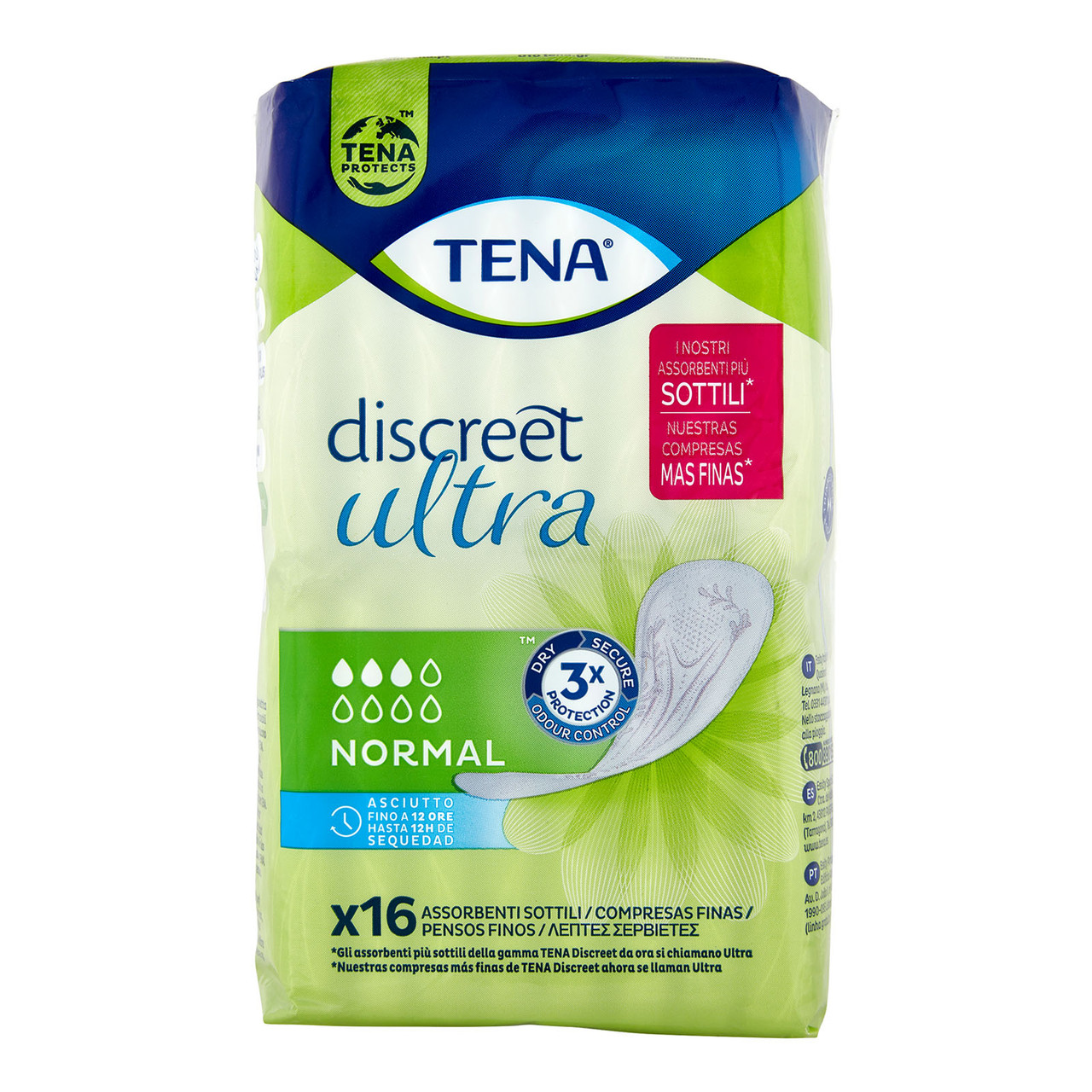 TENA Discreet Ultra Pad Normal 16 Pezzi