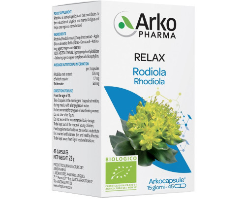 Relax Rodiola Arko Pharma 45 Capsule